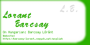 lorant barcsay business card